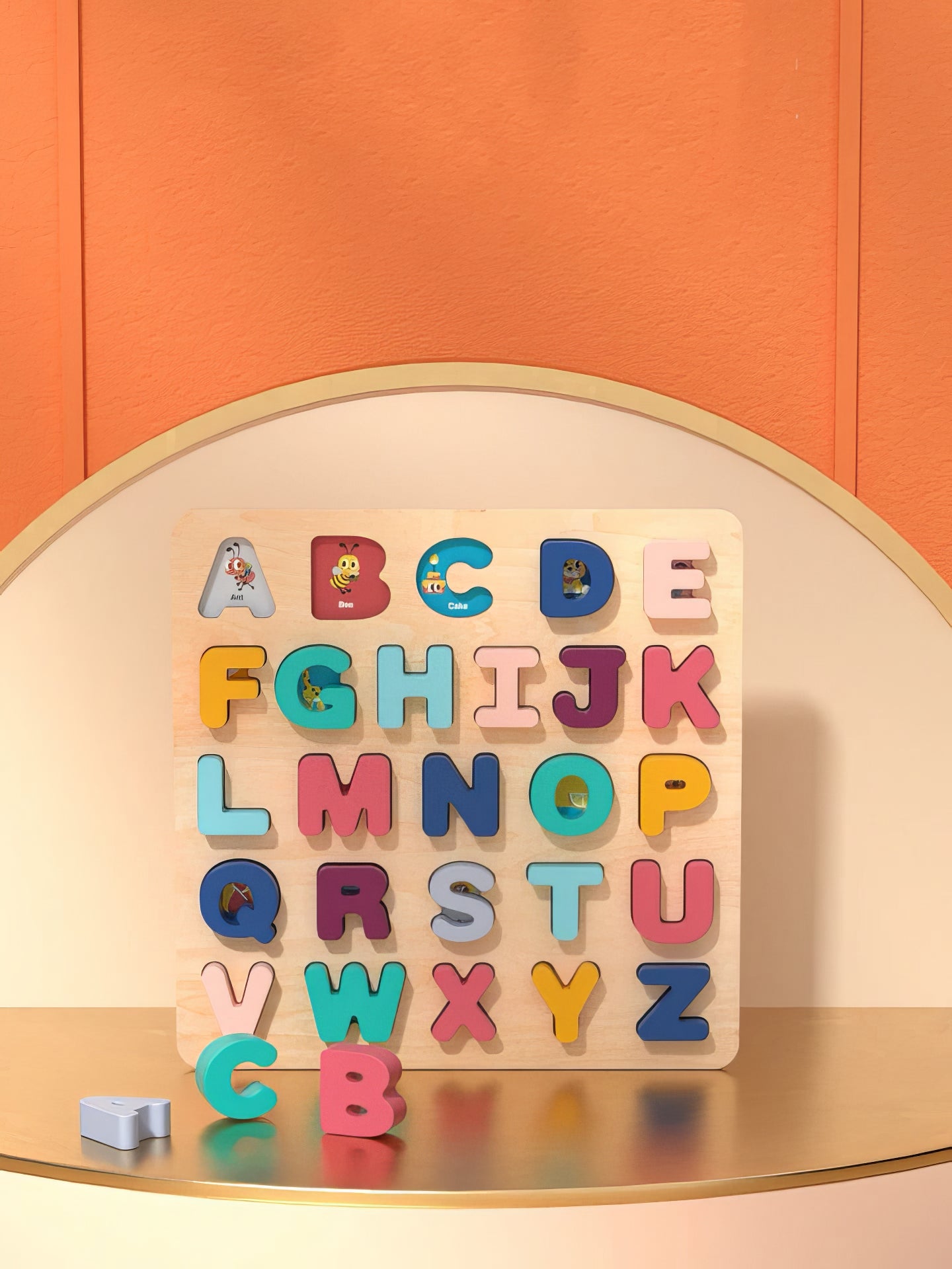 Okul Öncesi İçin Ahşap Harf & Rakam Eğitim Seti – Montessori Tarzı
