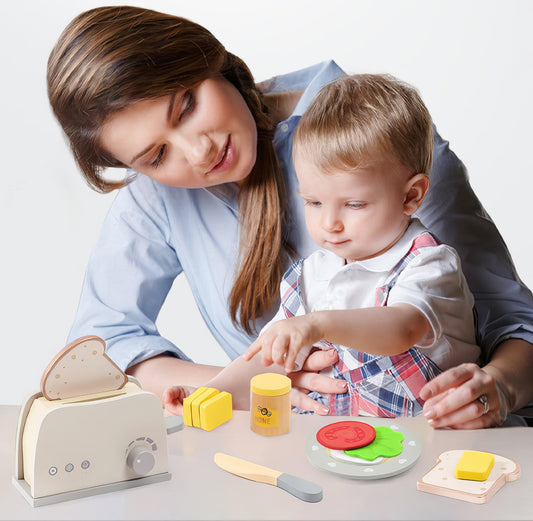 Ahşap Mini Tost Makinesi – Montessori Tarzı Eğitici Oyuncak
