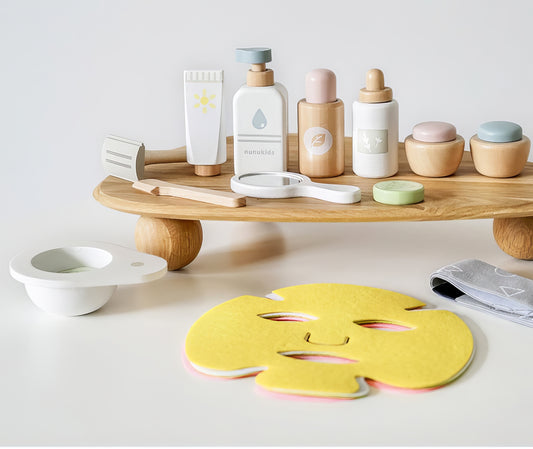 Montessori Ahşap Yüz Maskesi Yapma Seti – Eğitici Rol Oyunu