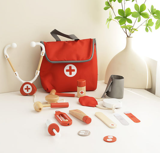 Montessori Ahşap Doktor Muayene Seti – Küçük Doktorlar İş Başında!