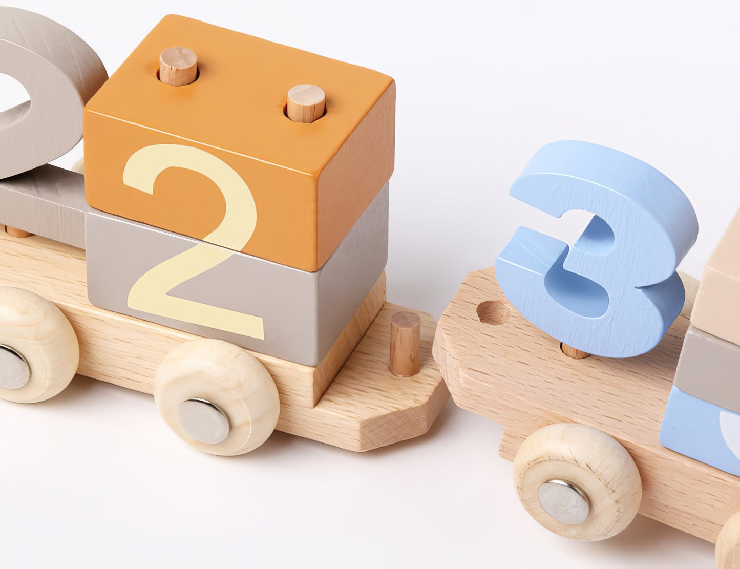 Montessori Ahşap Tren Seti – Eğitici ve Eğlenceli Ahşap Oyuncak Tren (3 Yaş+)
