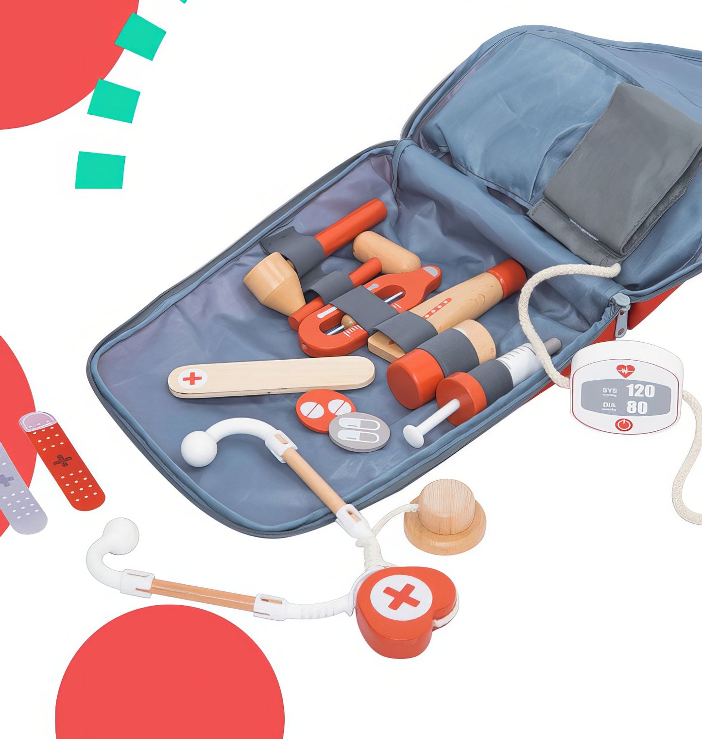 Montessori Ahşap Doktor Muayene Seti – Küçük Doktorlar İş Başında!