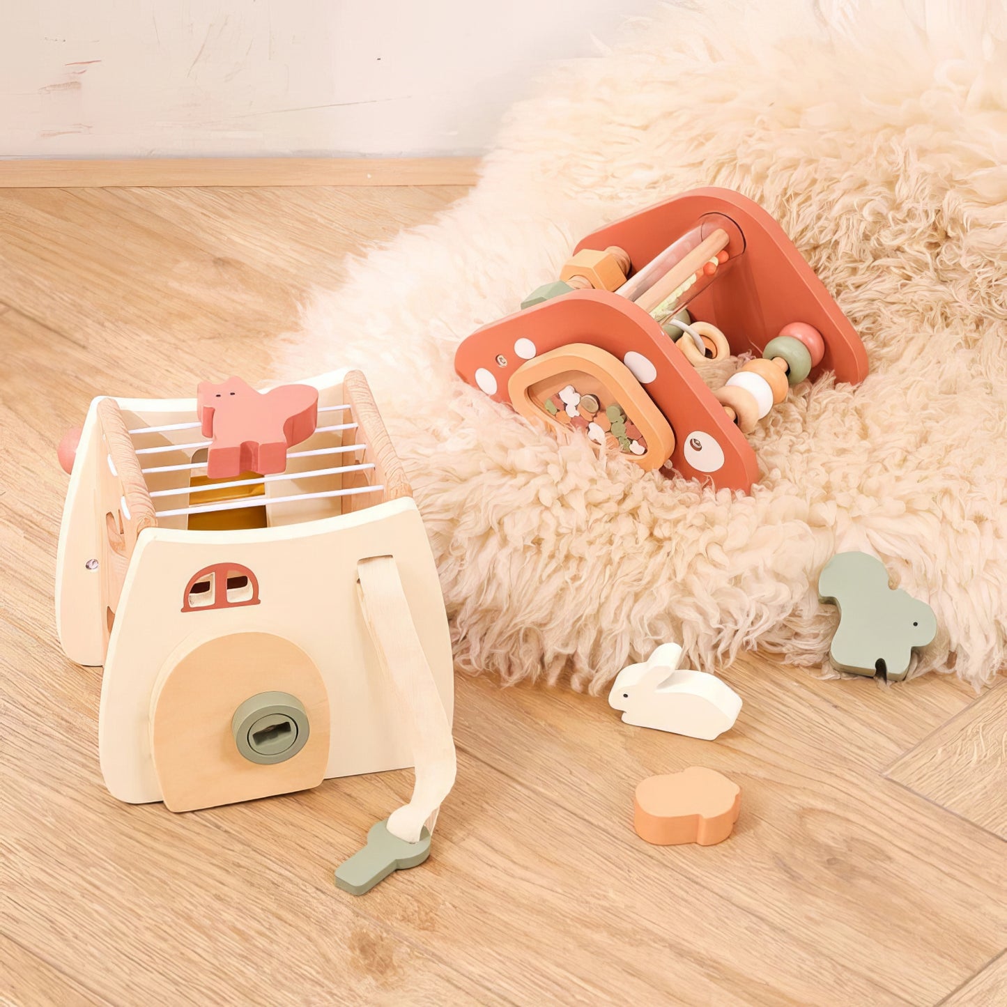 Montessori Ahşap Aktivite ve Müzik Kutusu – Eğlence ve Gelişim Bir Arada!