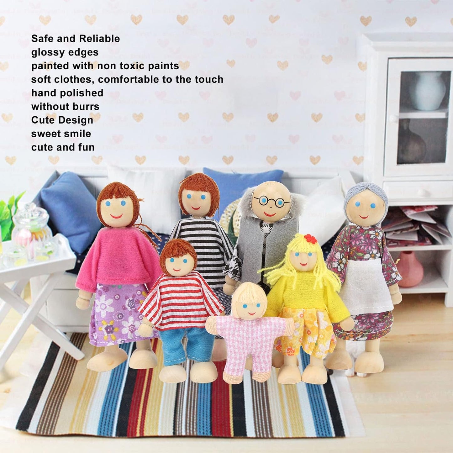 7 Kişilik Aile Peluş Kumaş