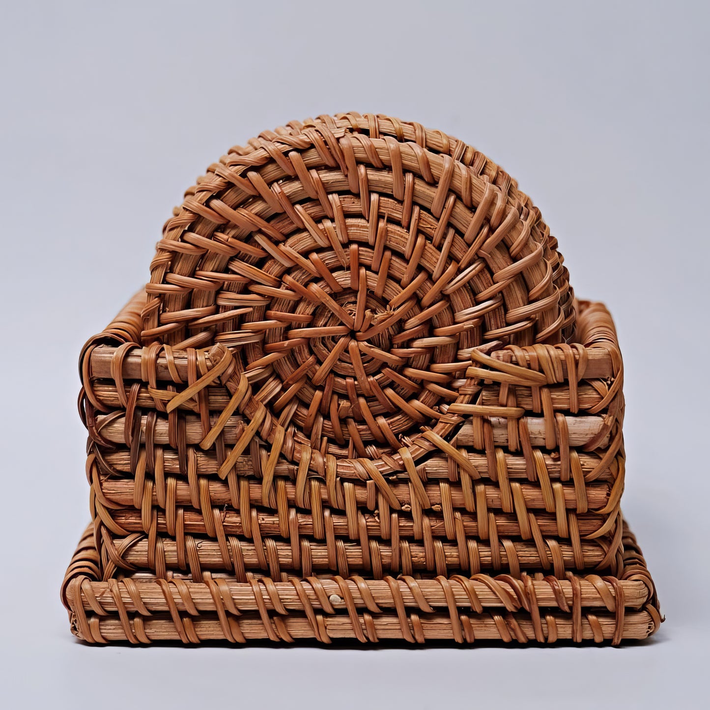Rattan Yuvarlak Bardak Altlığı 6’lı Set & Dekoratif Bardak Standı