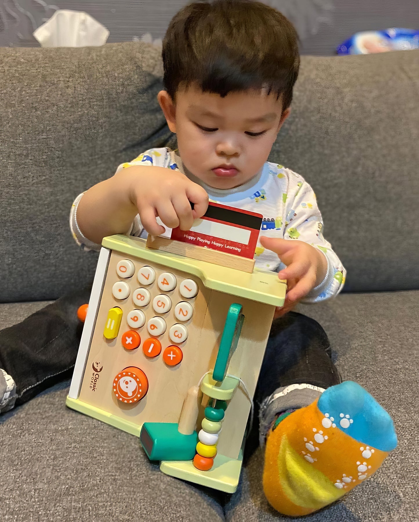 Ahşap Yazar Kasa ve Para Seti - Eğitici Market Oyunu (33 Parça)