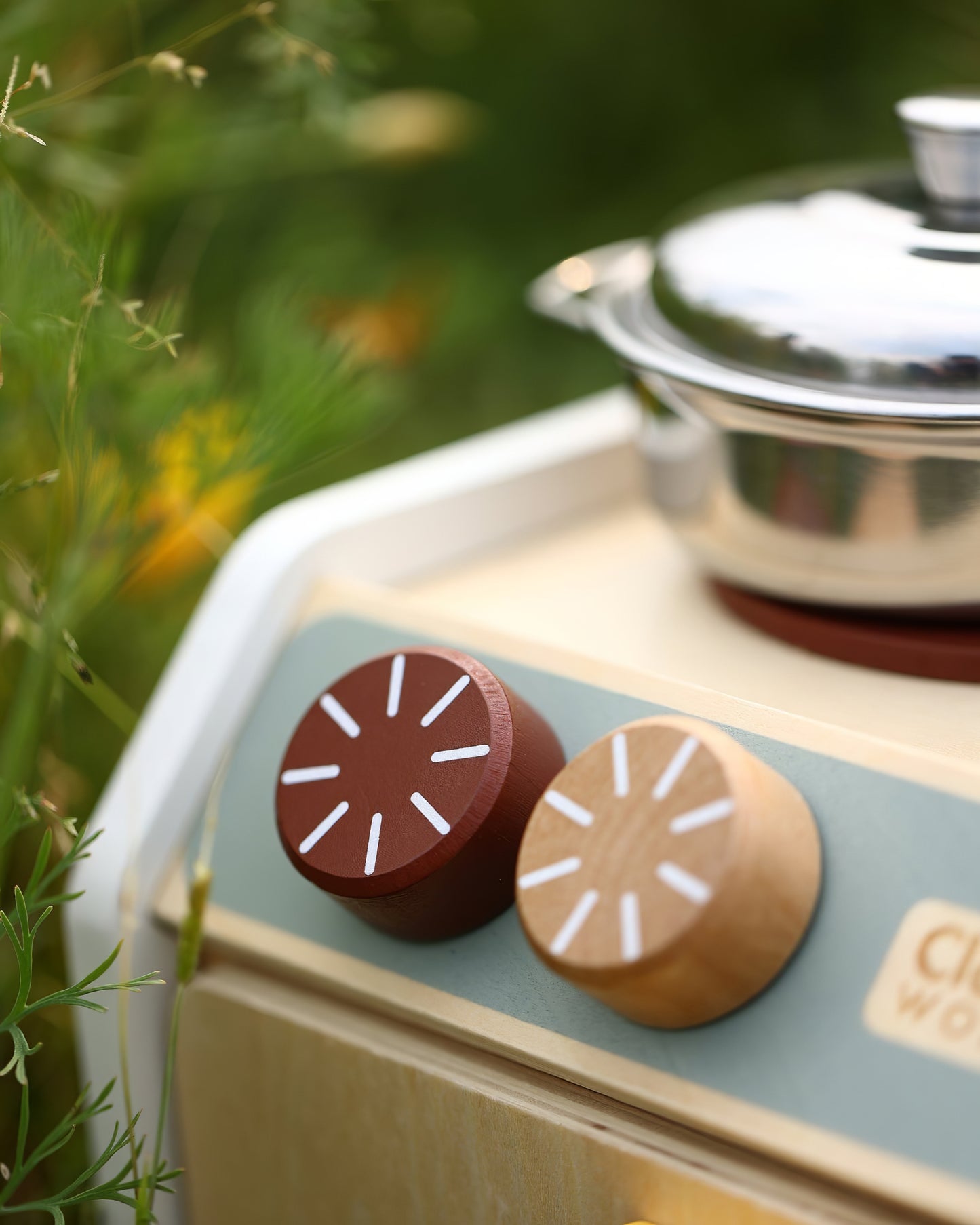 Ahşap Masa Üstü Mini Mutfak Seti - Fırınlı & Ocaklı Oyuncak (8 Parça)