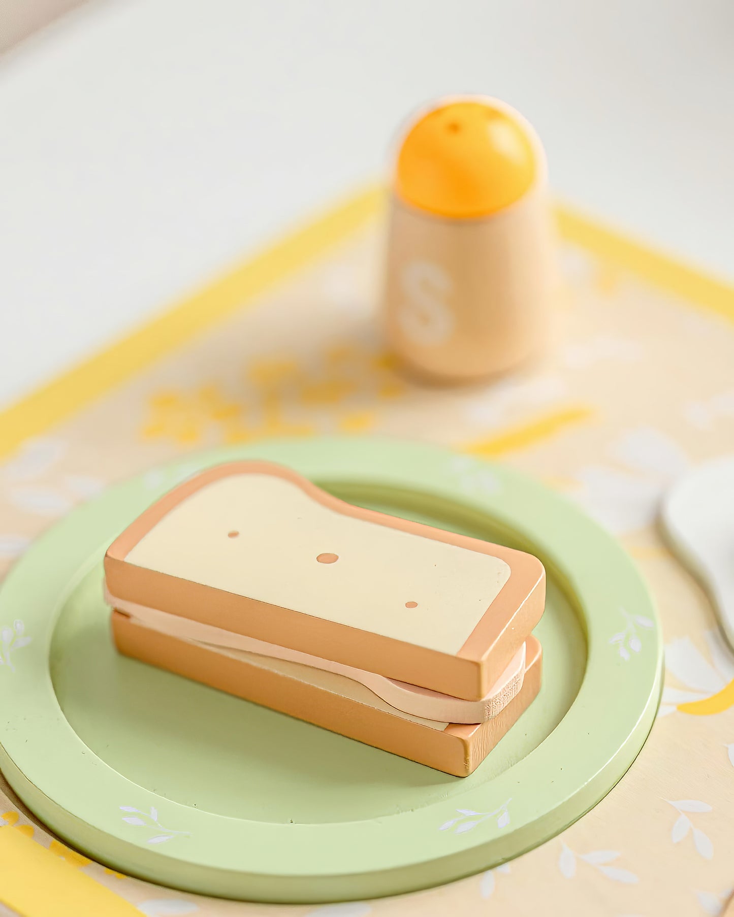 Ahşap Vintage Kahvaltı Seti - 13 Parça Oyuncak Mutfak Gereçleri