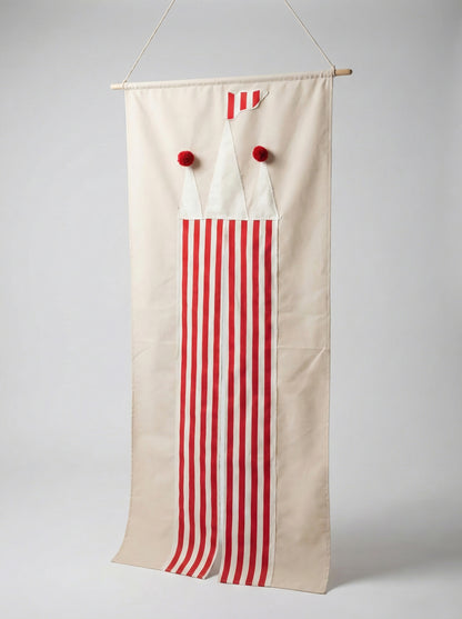 Kişiselleştirilebilir Çocuk Kapı Tiyatrosu - Oyun Evi Perdesi - Montessori Oyun Çadırı - Çocuk Odası Dekorasyonu - Kukla Sahnesi - Sirk Temalı Oyun Alanı