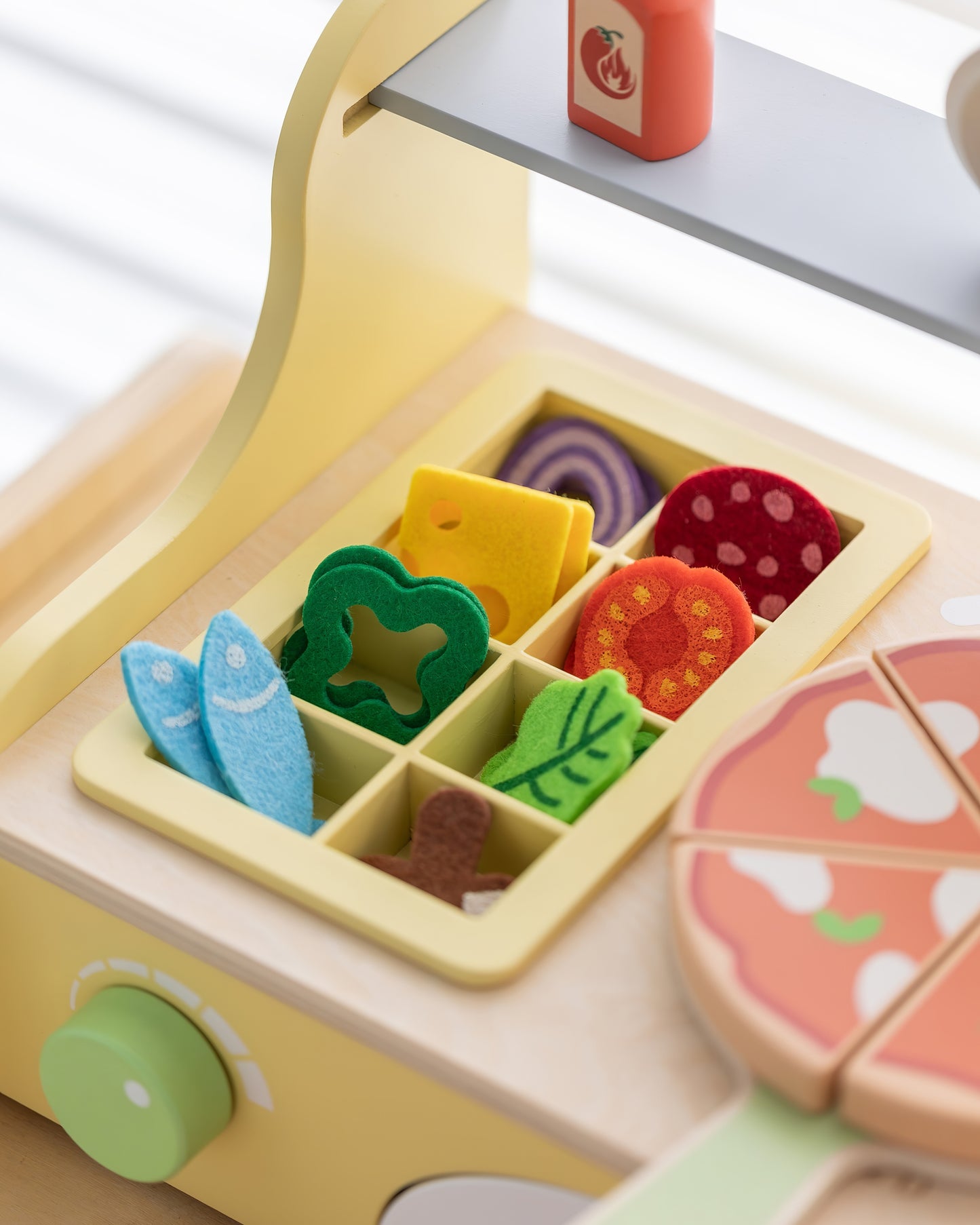 Ahşap Oyuncak Pizza Fırını ve Pişirme Seti (31 Parça)