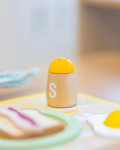 Ahşap Vintage Kahvaltı Seti - 13 Parça Oyuncak Mutfak Gereçleri