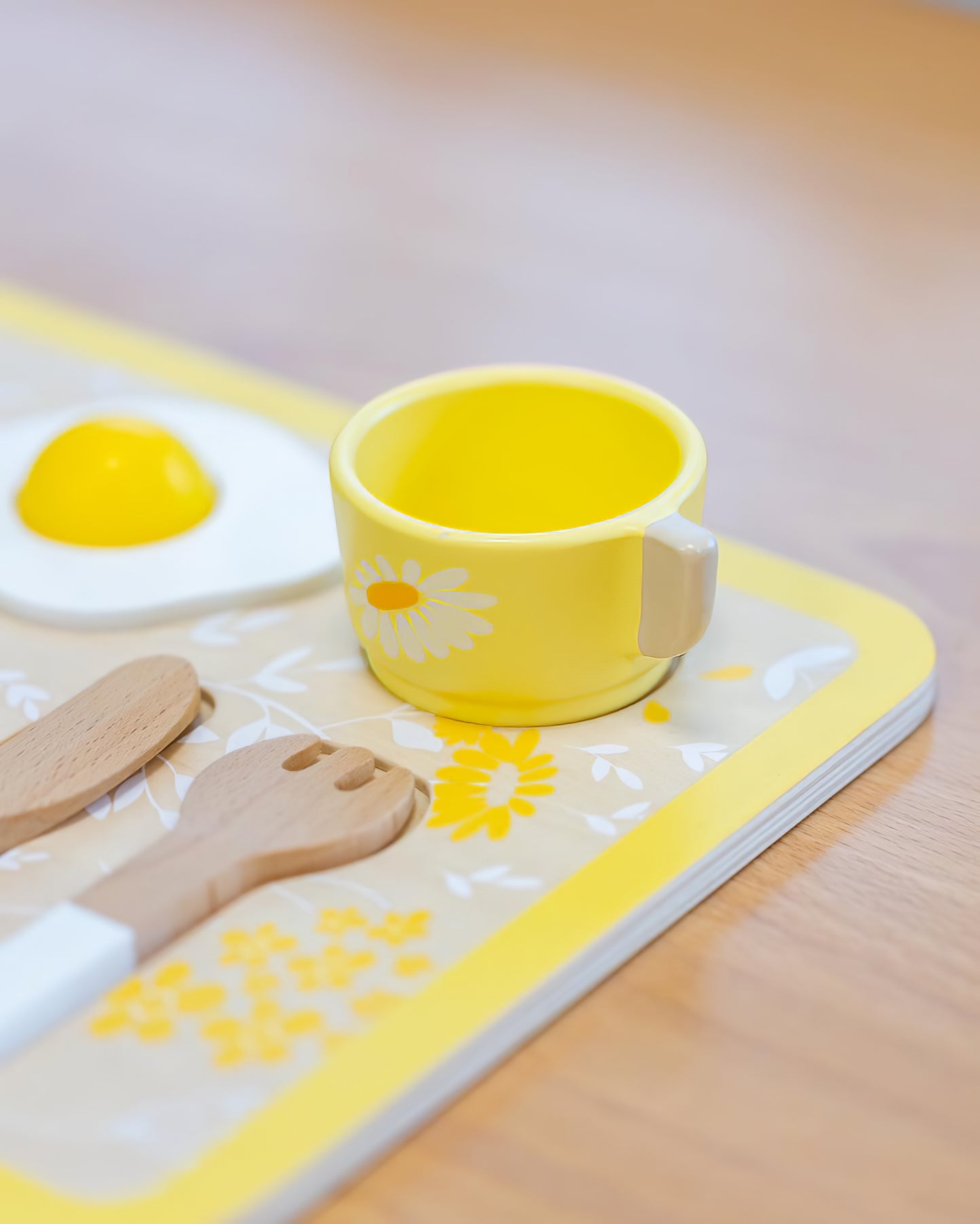 Ahşap Vintage Kahvaltı Seti - 13 Parça Oyuncak Mutfak Gereçleri