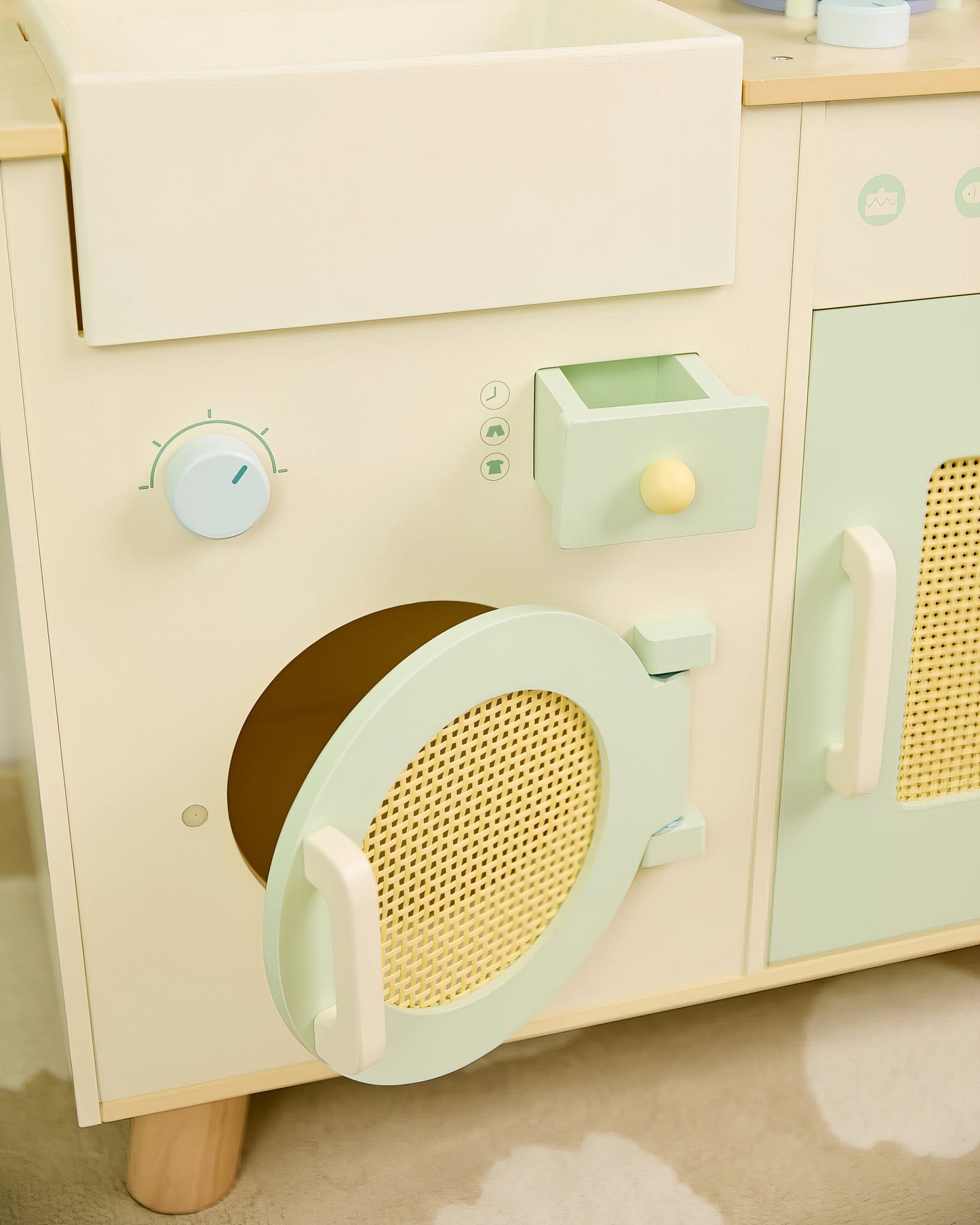 Ahşap Oyuncak Mutfak Seti - Aksesuarlı & Fırınlı (14 Parça)