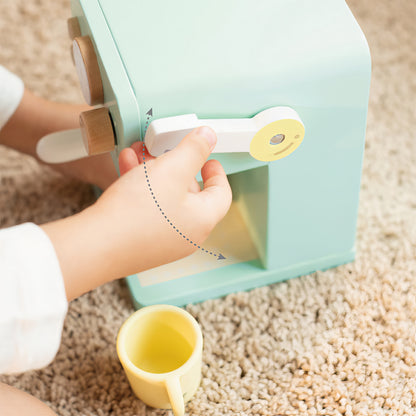 7 Parçalı Ahşap Kahve Makinesi ve Aksesuar Seti