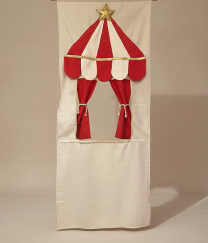 Sirk Temalı Çocuk Kapı Tiyatrosu, Katlanabilir Kumaş Oyun Evi, Hayali Oyun Oyuncağı, Montessori Oda Dekoru, Taşınabilir Tiyatro Sahnesi(Kişiselleştirilebilir)