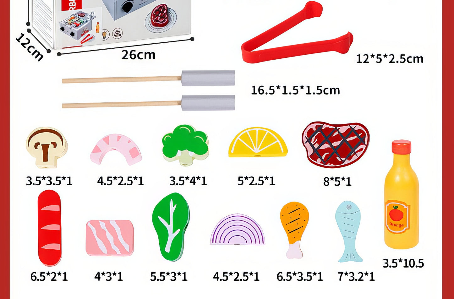 Montessori Ahşap Barbekü Seti – Eğlenceli Mutfak Macerası Çocukları Bekliyor!