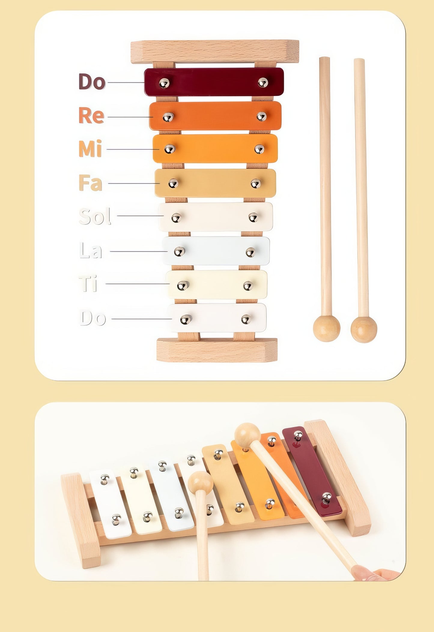 Montessori Ahşap 7 Parça Müzikal Enstrüman Seti – Ritim, Eğlence ve Gelişim Bir Arada!