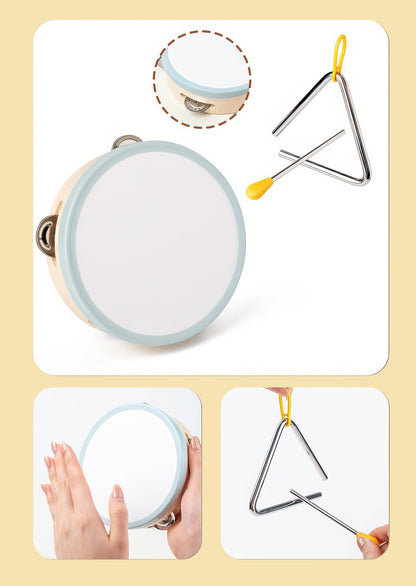 Montessori Ahşap 7 Parça Müzikal Enstrüman Seti – Ritim, Eğlence ve Gelişim Bir Arada!