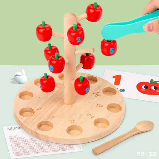 Montessori Ahşap İngilizce Sayı ve İşlem Seti – Sayılarla Eğlen, Öğren!