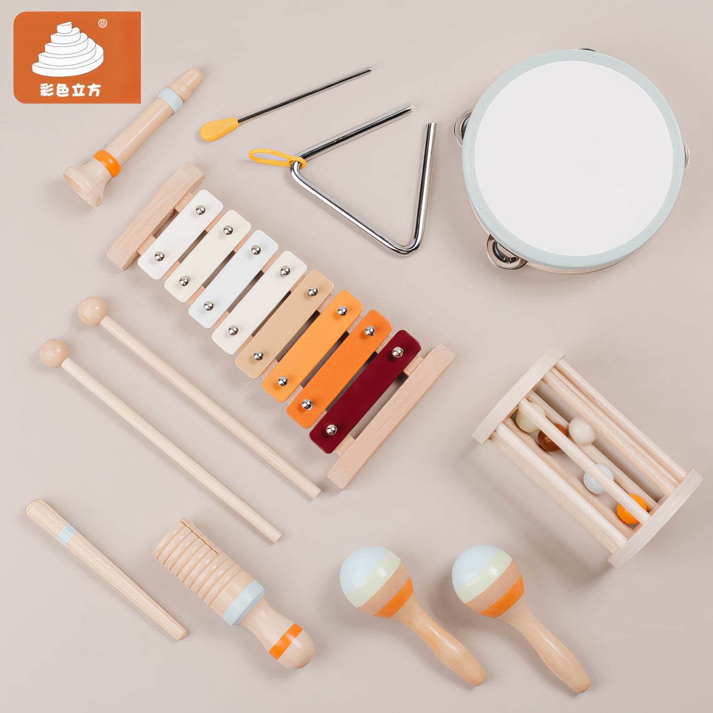 Montessori Ahşap 7 Parça Müzikal Enstrüman Seti – Ritim, Eğlence ve Gelişim Bir Arada!