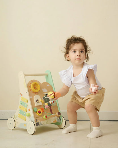 Montessori Orman Temalı Çok Fonksiyonlu Ahşap Yürüme Arkadaşı