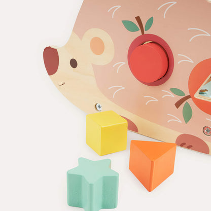 Ahşap Kirpi Aktivite Seti - Ksilofonlu & Çekiçli Bultak Oyuncak (3'ü 1 Arada)