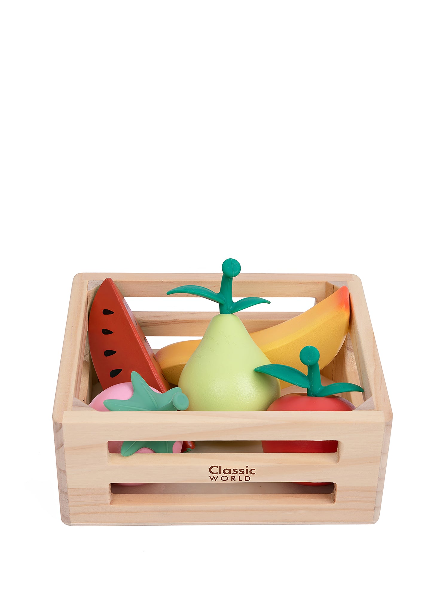 Ahşap Meyve Seti - Renk ve Meyve Tanıma Oyunu (9 Parça)