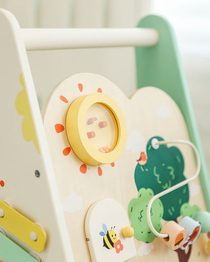 Montessori Orman Temalı Çok Fonksiyonlu Ahşap Yürüme Arkadaşı