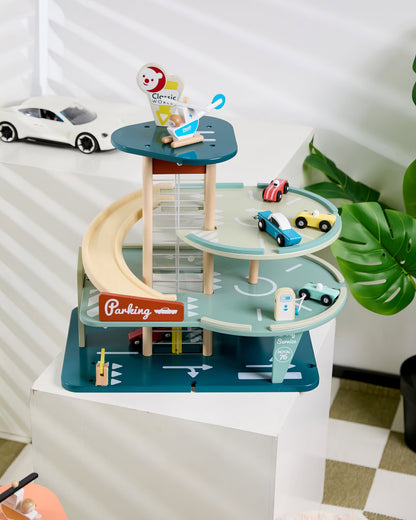 15 Parçalı Ahşap Vintage Garaj ve Çok Katlı Otopark