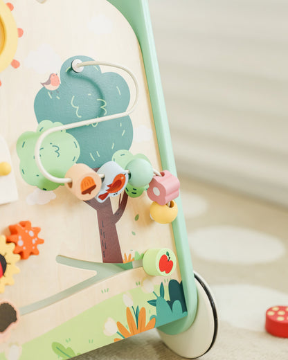 Montessori Orman Temalı Çok Fonksiyonlu Ahşap Yürüme Arkadaşı