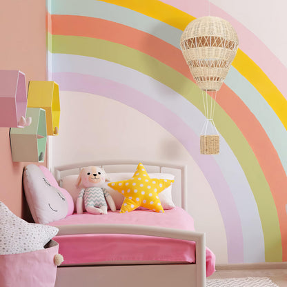 Rattan Balon Çocuk Odası Duvar Dekoru & Bohem Bebek Odası Duvar Süslemesi