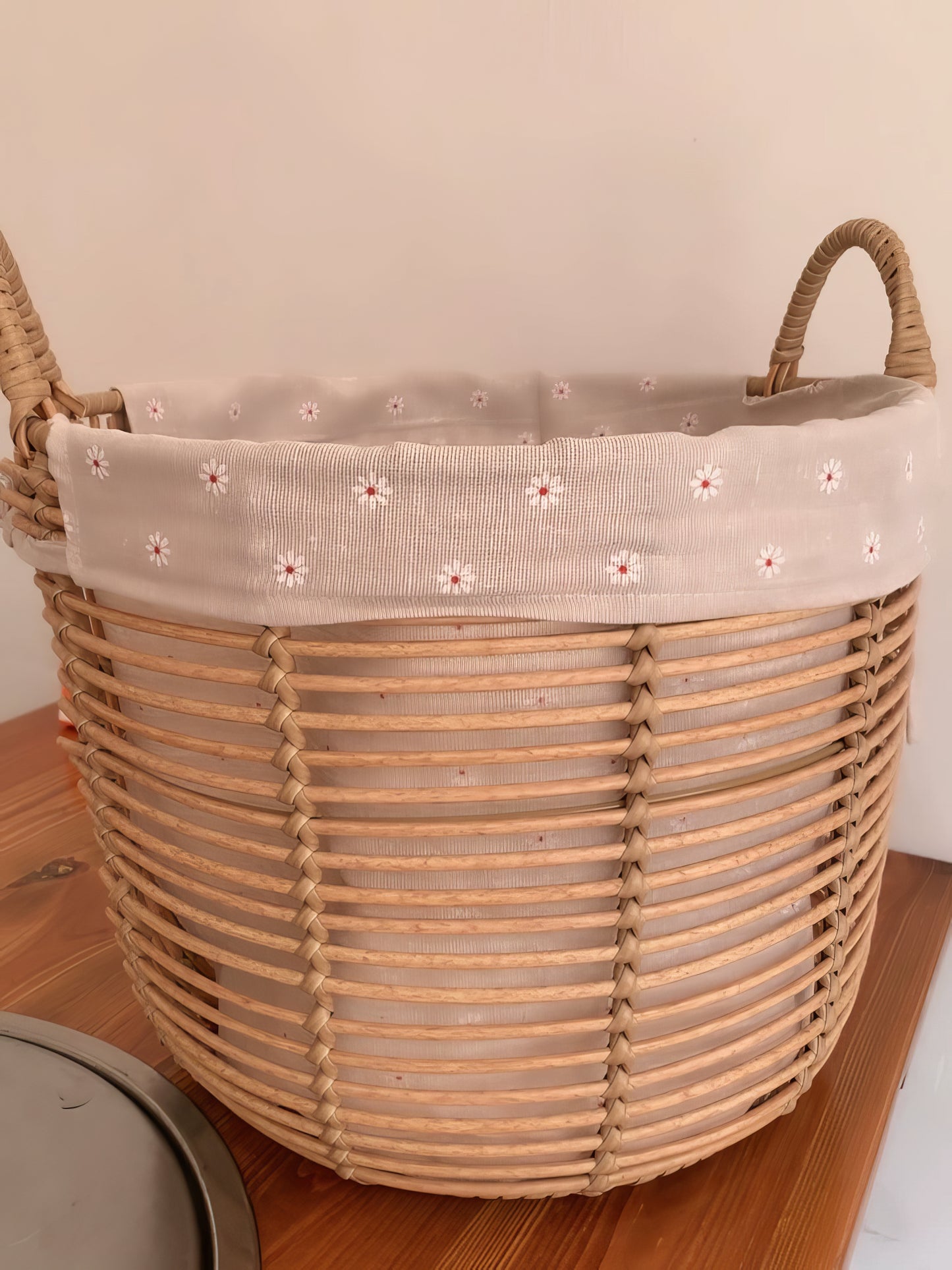 Bambu Görünümlü Astarlı Sepet Düzenleyici & Şık İç Astarlı Çok Amaçlı Organizer