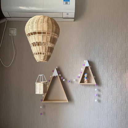 Rattan Balon Çocuk Odası Duvar Dekoru & Bohem Bebek Odası Duvar Süslemesi