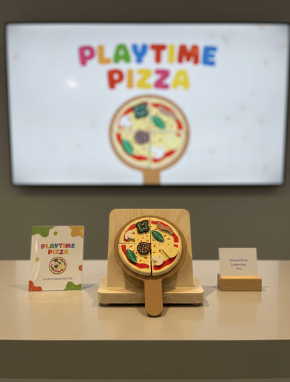 TR/Montessori Ahşap Pizza Oyuncak Seti - 8 Parça Eğitici Mutfak Oyuncağı (3 Yaş+) Türkiyeden Gönderim
