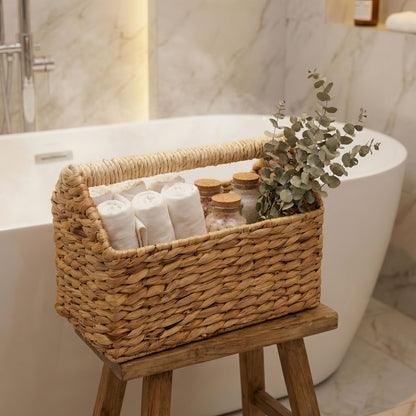 Su Sümbülü 2’li Organizer Seti: Kulplu & Düz Dikdörtgen Düzenleyici (Mutfak, Banyo ve Makyaj vb.)