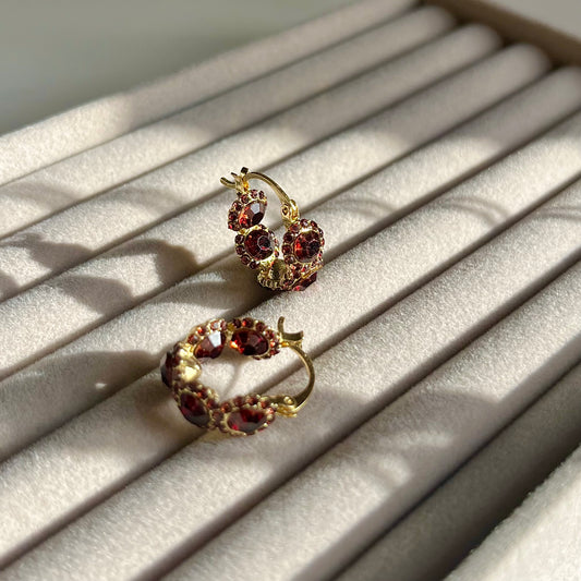 Xuping Çelik Küpe Kadın Mocha Küpe Işıltılı Halka Model Eternal Sunshine