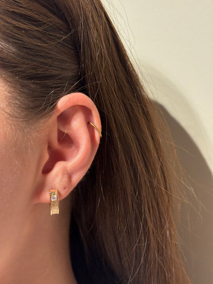 Xuping Çelik Küpe Kadın Liora Rose Küpe Işıltılı Halka Model Eternal Sunshine