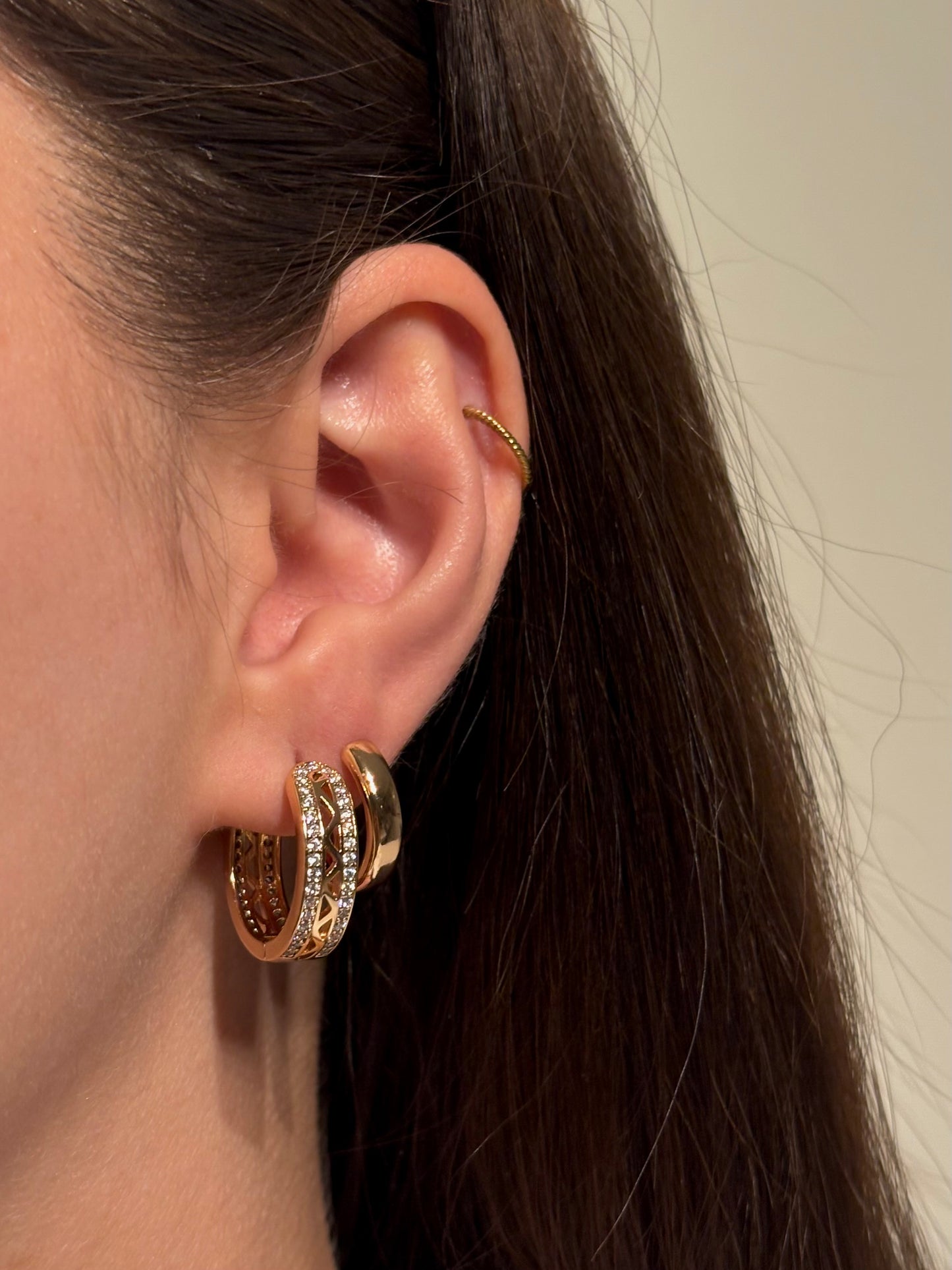 Xuping 2'li Çelik Küpe Seti Silva&Core Küpe & Taşlı Model Kombini Eternal Sunshine