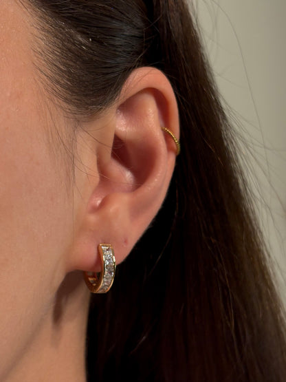 Xuping Çelik Küpe Kadın Rose Küpe Işıltılı Halka Model Eternal Sunshine