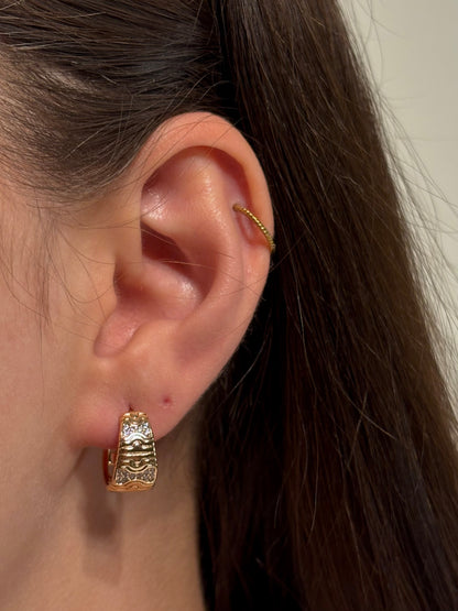 Xuping Çelik Küpe Kadın Vera Rose Küpe Işıltılı Halka Model Eternal Sunshine