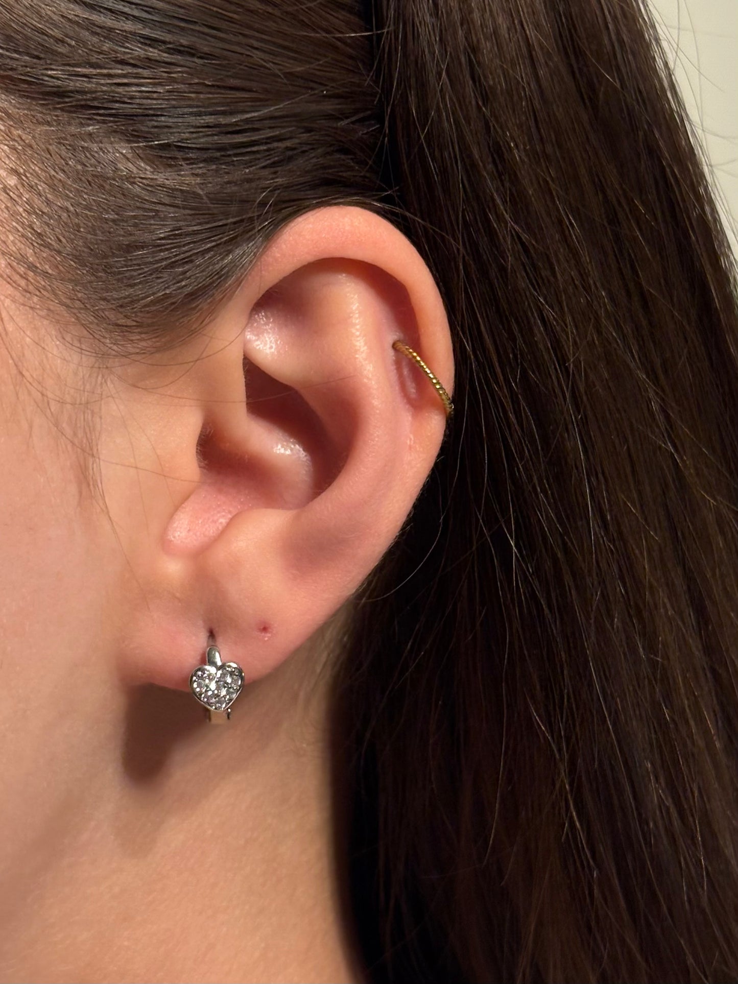 Xuping Çelik Küpe Kadın Love Küpe Işıltılı Halka Model Eternal Sunshine