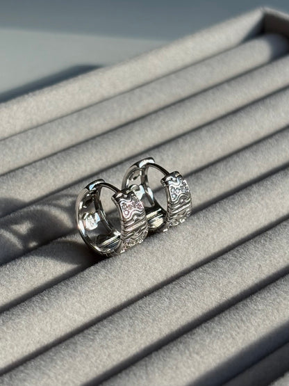 Xuping Çelik Küpe Kadın Vera Silver Küpe Işıltılı Halka Model Eternal Sunshine