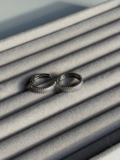 Xuping Çelik Küpe Kadın Noir Küpe Işıltılı Halka Model Eternal Sunshine