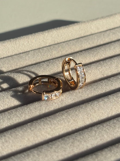 Xuping Çelik Küpe Kadın Rose Küpe Işıltılı Halka Model Eternal Sunshine