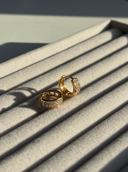 Xuping Çelik Küpe Kadın Dora Taşlı Küpe Işıltılı Halka Model Eternal Sunshine