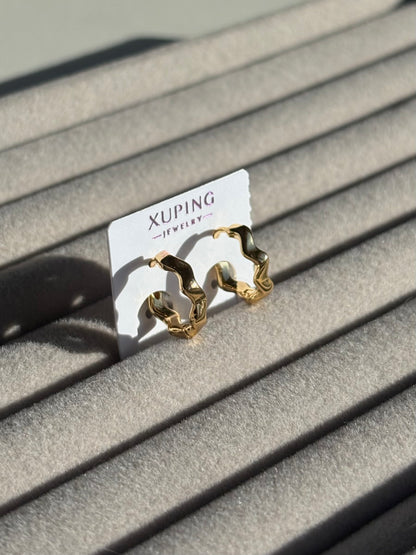 Xuping Çelik Küpe Kadın Nami Küpe Işıltılı Halka Model Eternal Sunshine