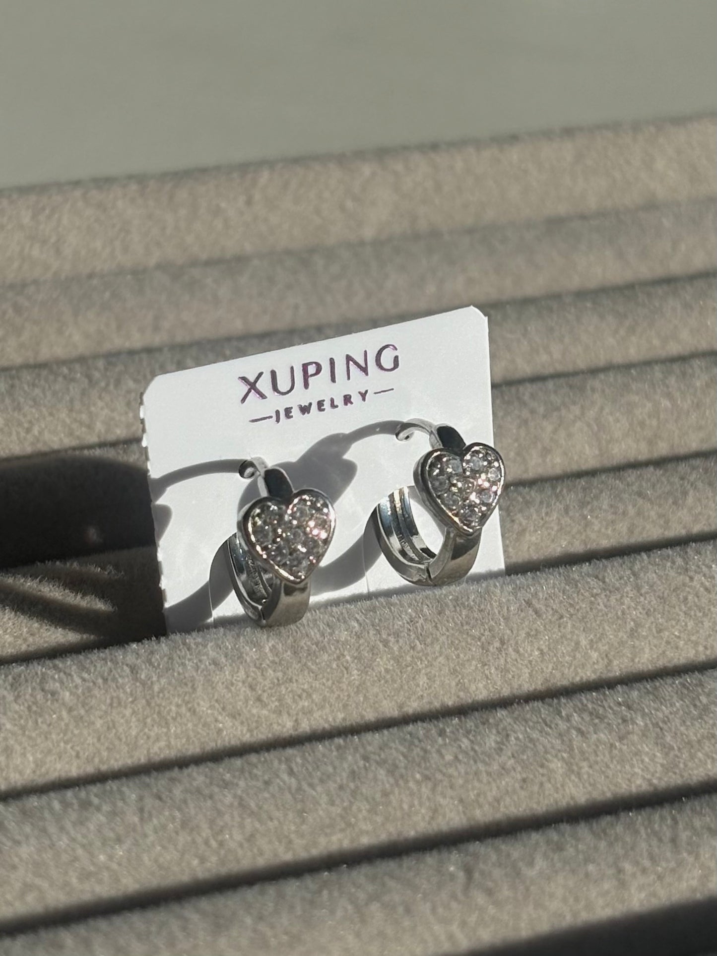 Xuping Çelik Küpe Kadın Love Küpe Işıltılı Halka Model Eternal Sunshine