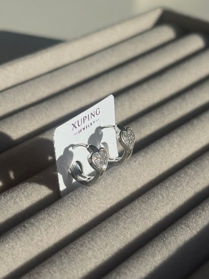 Xuping Çelik Küpe Kadın Love Küpe Işıltılı Halka Model Eternal Sunshine