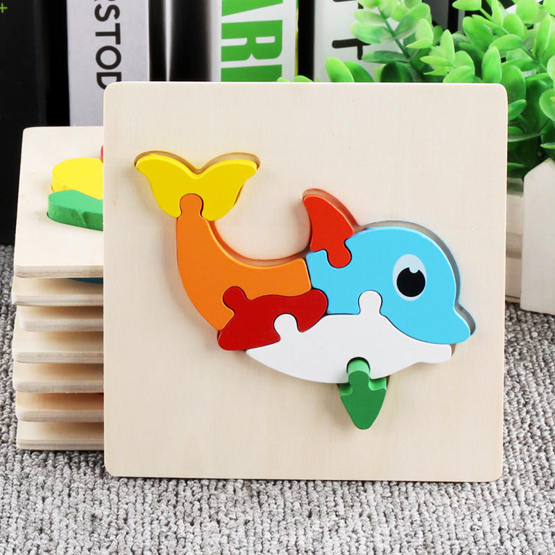 Montessori Ahşap 16 Adet Puzzle/Yapboz