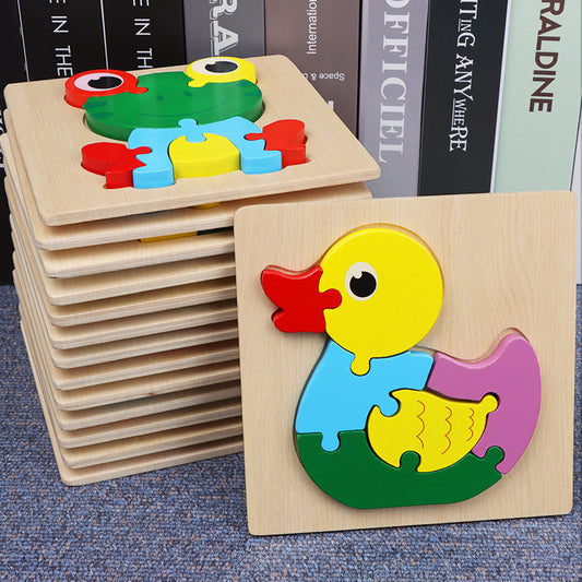 Montessori Ahşap 16 Adet Puzzle/Yapboz